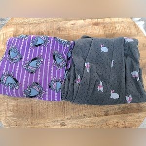 used pajama 2 piece set/ Eeyore and Bunny